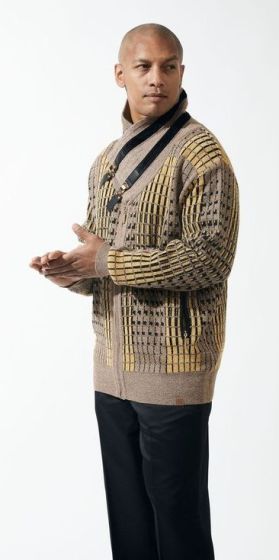 Silversilk Men's Sweater - Buckle Collar