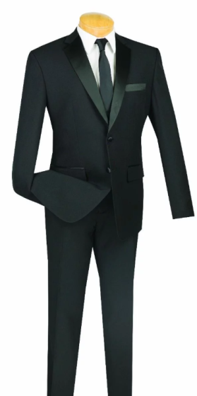 CCO Men's Outlet 2 Piece 100% Poplin Discount Tuxedo - Slim Fit