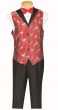Vinci Men's 3 Pc Fashion Elegance Suit - Flamingo Pattern
