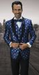 Statement Men's Modern Fit Tuxedo - Fancy Polka Dot Pattern