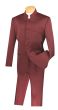 CCO Men's 2 Piece Nehru Outlet Suit - 5 Button Fashion Style