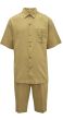CCO Men's 2 Piece Short Set Walking Suit - Linen Blend