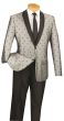 Vinci Men's 2 Piece Slim Fit Suit - Fancy Polka Dot