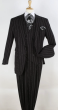 Apollo King Men's Outlet 3 Piece Fashion Suit - Bold Pinstripe