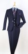 Royal Diamond Men's Outlet 3 Piece Slim Fit Fashion Suit - Peak Lapels
