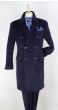 Veno Giovanni Men's Outlet 100% Wool 3/4 Length Length Top Coat - Bold Colors