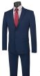 Vinci Men's 2 Piece Wool Feel Ultra Slim Fit Suit - Classic Business