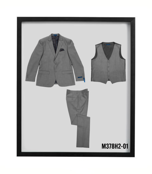 Sean Alexander Men's 3 Piece Hybrid Fit Suit - Solid Texture
