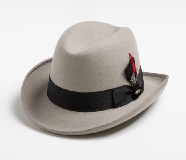 Light Grey Hat Godfather Hat for Men Men's Wool Hats