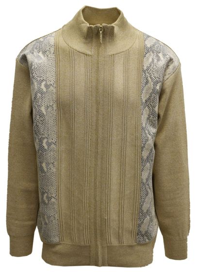 Silversilk Men's Sweater - Snake Scale Texture