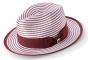 Montique Men's Fedora Style Straw Hat - Striped
