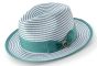 Montique Men's Fedora Style Straw Hat - Striped