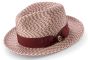 Montique Men's Fedora Style Straw Hat - Woven Patterned