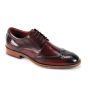 Burgundy Mens Shoes Wingtip Dress Shoe Derby Style Shoes