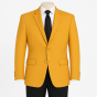 Mustard Men's Blazer with Gold Buttons