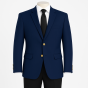 Navy Blue Men's Blazer with Gold Buttons