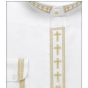 Daniel Ellissa Men's Banded Collar Dress Shirt - Cross Embroidery