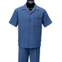 Dreams by Zacchi Men's Wide Leg 2 Piece Walking Suit - Light Texture