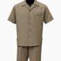 Dreams by Zacchi Men's Wide Leg 2 Piece Walking Suit - Light Texture