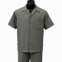 Dreams by Zacchi Men's Wide Leg 2 Piece Walking Suit - Light Texture