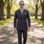Statement Men's 2 Piece 100% Wool Double Breasted Pinstripe Suit - Modern Fit