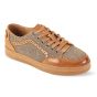 Giovanni Men's Leather Sneaker Style Shoe - Tweed Accents