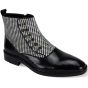 CCO Men's Outlet Leather Dress Boot - Wool Felt Accent