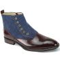 Giovanni Men's Leather Dress Boot - Wool Felt Accent