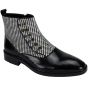 Giovanni Men's Leather Dress Boot - Wool Felt Accent