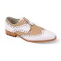 Giovanni Men's Leather Dress Shoe - Fabric Accent 