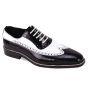 Giovanni Men's Leather Dress Shoe - Wingtip with Perforations