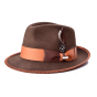 Steven Land Men's 100% Wool Fedora Hat - Accented Trim
