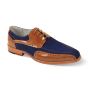 Giovanni Men's Leather Dress Shoe - Linen Upper Accents