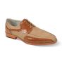 Giovanni Men's Leather Dress Shoe - Linen Upper Accents
