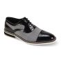 Giovanni Men's Leather Dress Shoe - Plaid Accent Panel