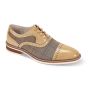 Giovanni Men's Leather Dress Shoe - Plaid Accent Panel
