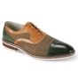 Giovanni Men's Leather Dress Shoe - Plaid Accent Panel