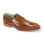 Giovanni Men's Leather Dress Shoe - Sleek Perforations