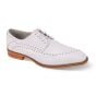 Giovanni Men's Leather Dress Shoe - Sleek Perforations