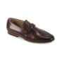 Brown Shoe Loafers for Men Moc Toe Shoes Leather Loafer