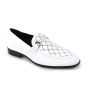 White/Gold Mens Dress Shoes Mens Loafers Velvet Shoe