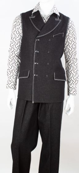 Royal Diamond Men's 2 Piece Denim Walking Suit - Double Breasted