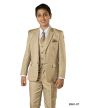 Tazio Boy's 5 Piece Suit with Free Shirt and Tie - Ultra Soft Sharkskin