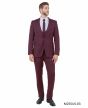 Tazio Men's 3 Piece Ultra Slim Fit Executive Suit - Big and Tall Sizes