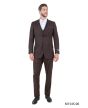Tazio Men's 3 Piece Executive Slim Fit Suit - 5 Button Vest