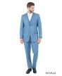 Tazio Men's 3 Piece Executive Slim Fit Suit - 5 Button Vest