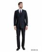 Tazio Men's 3 Piece Slim Fit Suit - Solid Sharkskin