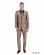 Tazio Men's 3 Piece Slim Fit Suit - Solid Sharkskin