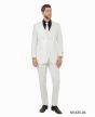 Tazio Men's 3 Piece Slim Fit Suit - Solid Sharkskin