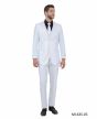 Tazio Men's 3 Piece Slim Fit Suit - Solid Sharkskin